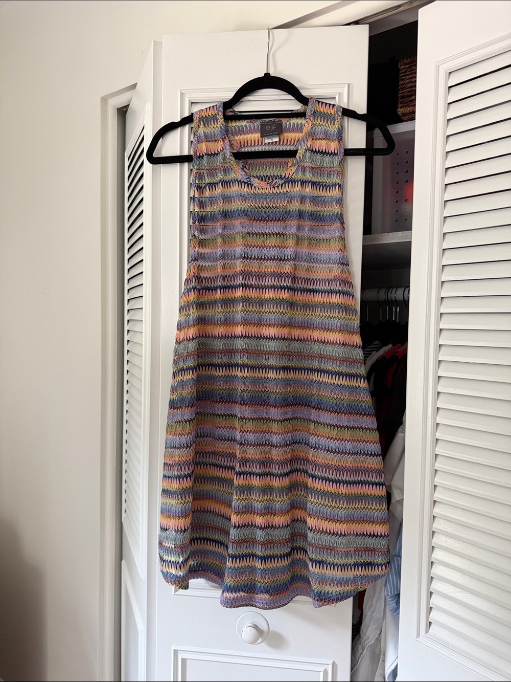 Elif by Jordan Taylor Pastel Multistripe Knit Swim Coverup